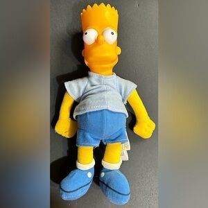 Vintage Bart Simpson Plush Doll Ganz Bros